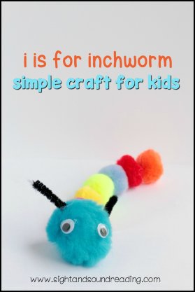 Letter I Craft: Inchworm